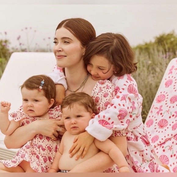 Hill House Home Nap Dress Athena Mermaid White & Pink Dress Coastal Beach Small - Picture 4 of 6